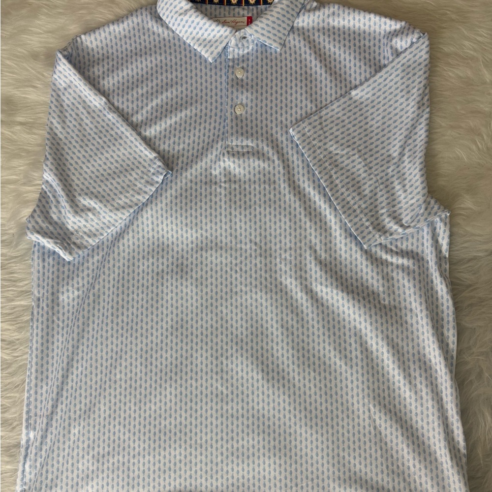 Ben Hogan’s Men's Blue Patterned Polo Shirt medium